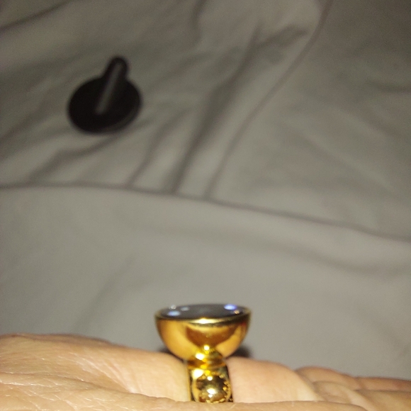 LOUIS VUITTON Over the Rainbow Ring Black Swarovski Crystal Sz L - Picture 8 of 12